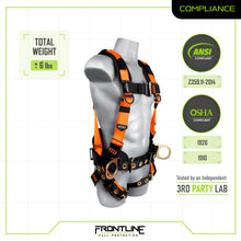 Load image into Gallery viewer, Frontline 50CTB Combat Construction Style Full Body Harness with Tongue Buckle Belt &amp; Legs XL/2X
