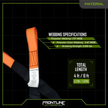 Load image into Gallery viewer, Frontline COSL Concrete Embed Anchor Strap with Looped Ends 4'