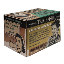 Load image into Gallery viewer, Caffeine Queen Ceramic Mug | Vintage Style | Design on Both Sides | In a Gift Box