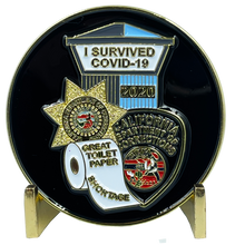 Load image into Gallery viewer, EL7-06 CDCR Prison California Correctional Officer CO Corrections Strike Team Thin Gray Line Challenge Coin