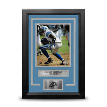 Load image into Gallery viewer, Calvin Johnson in Action Detroit Lions 8" x 10" Framed Football Photo with Engraved Autograph