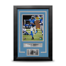 Load image into Gallery viewer, Calvin Johnson v. Cowboys Detroit Lions 8" x 10" Framed Football Photo with Engraved Autograph