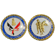 Load image into Gallery viewer, CL-OO WARRIOR MINDSET Canada Thin Blue Line Canadian Sheep Dog Challenge Coin Royal Mounted