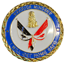 Load image into Gallery viewer, CL-OO WARRIOR MINDSET Canada Thin Blue Line Canadian Sheep Dog Challenge Coin Royal Mounted