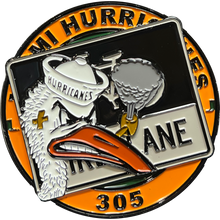 Load image into Gallery viewer, DL13-006 Florida Orange Bowl UM Canes Miami 305 Graffiti Street Art Challenge Coin Football Basketball Baseball