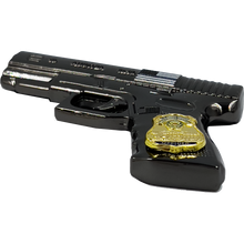 Load image into Gallery viewer, GL12-003 Secret Service Uniformed Division challenge coin large 3 inch Medallion dual plated with black nickel and gold