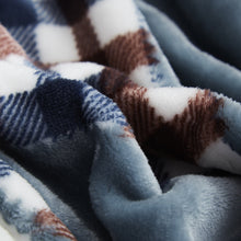 Load image into Gallery viewer, Tache Blue Lake Farmhouse Super Soft Plaid Patchwork Throw Blanket (4024)