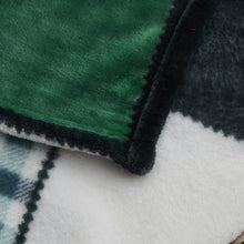 Load image into Gallery viewer, Tache Forest Green Plaid Flannel Throw Blanket (4023)