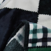 Load image into Gallery viewer, Tache Forest Green Plaid Flannel Throw Blanket (4023)