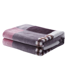 Load image into Gallery viewer, Tache Autumn Muave Purple Pink Farmhouse Super Soft Plaid Patchwork Throw Blanket (4022)
