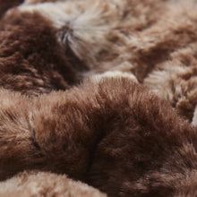 Load image into Gallery viewer, Tache Golden Brown Faux Fur Sherpa Throw Blanket (DY01)