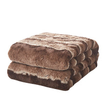 Load image into Gallery viewer, Tache Golden Brown Faux Fur Sherpa Throw Blanket (DY01)