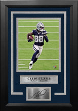Load image into Gallery viewer, CeeDee Lamb in Action Dallas Cowboys 8" x 10" Framed Football Photo with Engraved Autograph