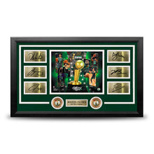 Load image into Gallery viewer, Boston Celtics 2024 NBA Champions 8" x 10" Framed Basketball Collage Photo with Engraved Autographs