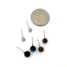 Load image into Gallery viewer, Charcoal Grey and Coffee Brown Tiny Studs Earrings Set