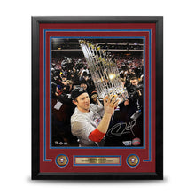 Load image into Gallery viewer, Chase Utley 2008 World Series Trophy Philadelphia Phillies Autographed 16" x 20" Framed Baseball Photo