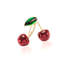 Load image into Gallery viewer, Cheeky Cherries Brooch | 1.45" Wide Pin in Metal Alloy with Gold Finish