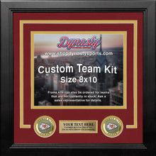 Load image into Gallery viewer, Kansas City Chiefs Custom NFL Football 8x10 Picture Frame Kit (Multiple Colors)