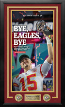 Load image into Gallery viewer, Patrick Mahomes Kansas City Chiefs Super Bowl Champions Framed Newspapers (3 Super Bowls)