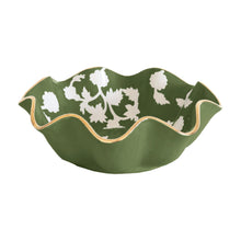 Load image into Gallery viewer, Chinoiserie Dreams Scalloped Bowls with 22K Gold Accent
