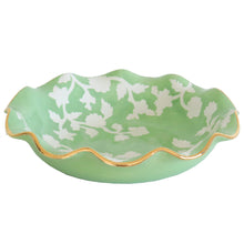 Load image into Gallery viewer, Chinoiserie Dreams Scalloped Bowls with 22K Gold Accent