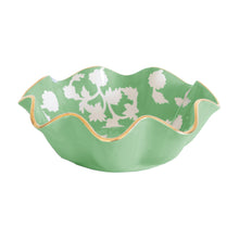 Load image into Gallery viewer, Chinoiserie Dreams Scalloped Bowls with 22K Gold Accent
