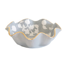 Load image into Gallery viewer, Chinoiserie Dreams Scalloped Bowls with 22K Gold Accent