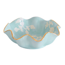 Load image into Gallery viewer, Chinoiserie Dreams Scalloped Bowls with 22K Gold Accent