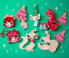 Load image into Gallery viewer, Kitty Christmas Hat Brooch by Miss Fluff x Lipstick &amp; Chrome