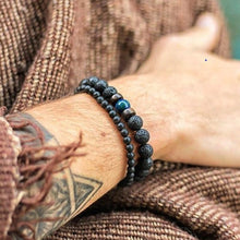Load image into Gallery viewer, Lava &amp; Chrysocolla Stone Energy Bracelet | Inner Strength