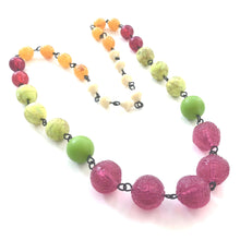 Load image into Gallery viewer, Raspberry &amp; Citrus Lime Carmen Necklace