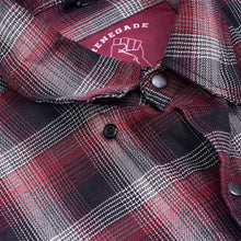 Load image into Gallery viewer, Riveter Men’s Maroon, Black, and White Flannel