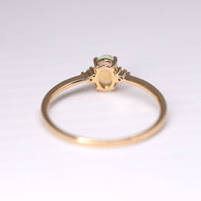 Load image into Gallery viewer, Classic Design Oval Solid Opal Diamond Engagement Ring 14K Yellow Gold