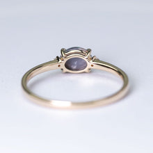 Load image into Gallery viewer, Classic Three Stones Black Opal Diamond Engagement Ring 14K Yellow Gold