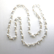 Load image into Gallery viewer, Crystal Clear Sliding Diamond &amp; Gold Chain Rope Necklace