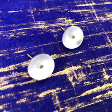 Load image into Gallery viewer, Clear Frosted Foil Back Retro Button Stud Earrings