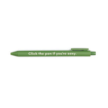 Load image into Gallery viewer, Click The Pen If You're Sexy Pen 🌹 | Gel Click Pen in Olive Green