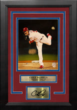 Load image into Gallery viewer, Cole Hamels 2008 World Series Philadelphia Phillies 8" x 10" Framed Photo with Engraved Autograph
