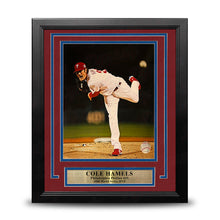Load image into Gallery viewer, Cole Hamels 2008 World Series Action Philadelphia Phillies 8" x 10" Framed Baseball Photo