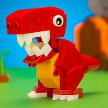 Load image into Gallery viewer, Baby T-Rex Dinosaur Building Set made with LEGO parts - B3 Customs