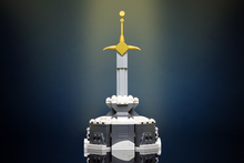 Load image into Gallery viewer, Custom Sword in the Stone MOC made using LEGO elements