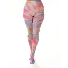 Load image into Gallery viewer, Colour Burst Tie Dye Printed Tights | One Size