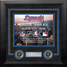 Load image into Gallery viewer, Indianapolis Colts Custom NFL Football 16x20 Picture Frame Kit (Multiple Colors)
