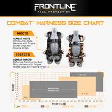 Load image into Gallery viewer, Frontline 100RCTB Combat Reflective Construction Full Body Harness with Tongue Buckle Legs and Trauma Straps 3X/4X