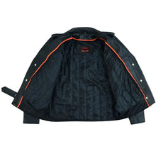 Load image into Gallery viewer, Men's Classic Plain Side Police Style M/C Jacket - TALL