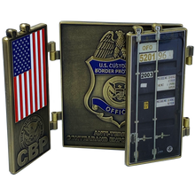 Load image into Gallery viewer, EL5-013 CBP CET Anti-Terrorism Contraband Enforcement Team CET A-TCET Field Ops Challenge Coin Port of Entry Seaport Airport