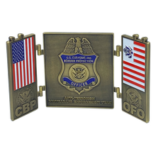 Load image into Gallery viewer, EL5-013 CBP CET Anti-Terrorism Contraband Enforcement Team CET A-TCET Field Ops Challenge Coin Port of Entry Seaport Airport