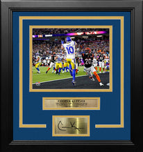 Load image into Gallery viewer, Cooper Kupp Super Bowl LVI Game-Winning Touchdown LA Rams 8" x 10" Framed Photo with Engraved Autograph