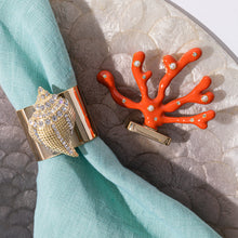 Load image into Gallery viewer, Sparkle shell napkin rings, set of two