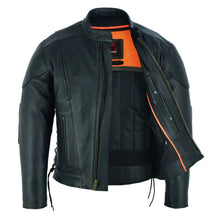 Load image into Gallery viewer, Men's Premium Vented Motorcycle Jacket – Side Laces